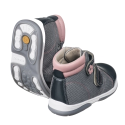 Buty Memo Alex 1JD, Trzewiki Memo Alex 1JD szary róż